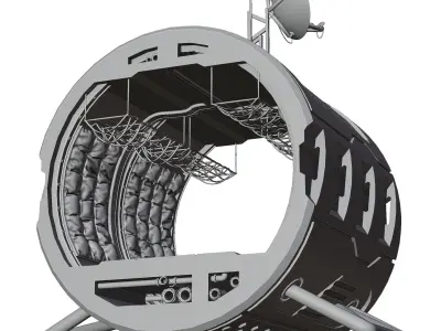 Space living pod  Free 3D model