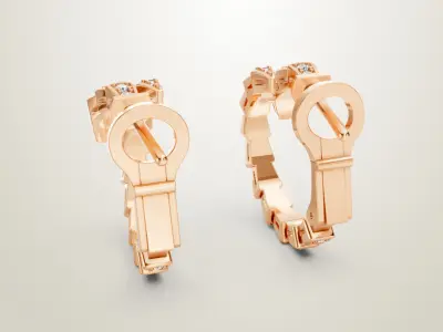 SERPENTI VIPER EARRINGS bulgari 3D print model