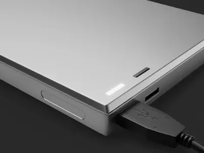 Generic External Hard Drive - GameReady Low-poly 3D model