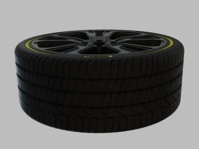 Miniature Enkei SVX Rim and Tire - 3D Print - No Textures 3D print model