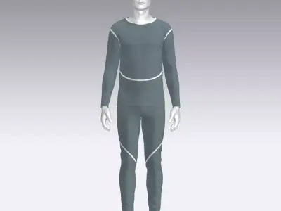 Sport Suit Low-poly 3D model