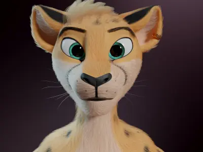 David Anthro Cheetah 3D model
