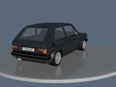 Volkswagen Golf Low-poly 3D model