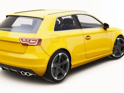 Realistic Car HD 03 Low-poly 3D model