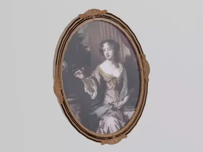 Victorian Painting Low-poly 3D model