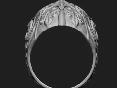 Skull ring jewelry Ancient Warrior vol1 3D print model