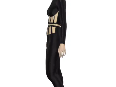 Skini dress Marvelous Designer or Clo3D ZPRJ 3D model