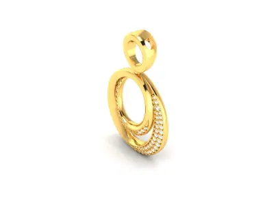 Women Pendant 3DM STL OBJ FBX Render Details 3D print model 10