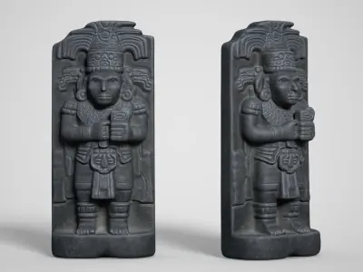 8 Mayan Statues - 241212 Low-poly 3D model