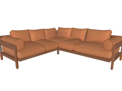 MODERN SOFA Low-poly 3D model 3
