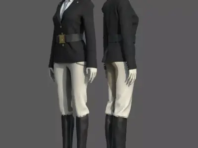 EQUESTRIAN WOMAN 3D model