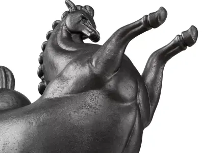 Metal horse figurine 3D model