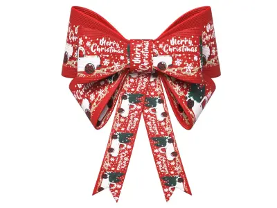 Christmas Bow Ribbon 05 Low-poly 3D model
