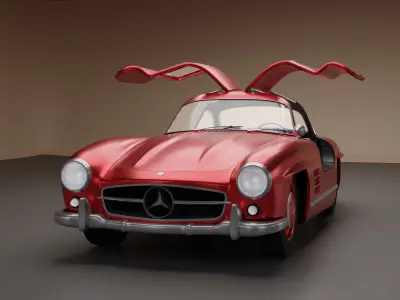 Mercedes Benz 300 SL Gullwing 1954 3D model