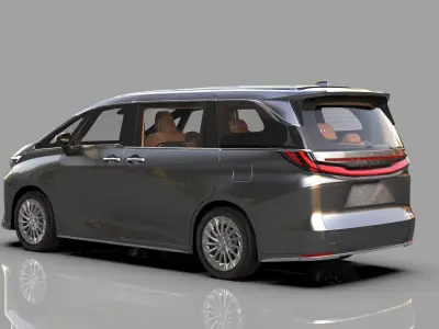 Lexus LM 2024 HQ interior 3D model