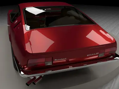 Maserati Ghibli Coupe 1972 Low Poly 3D model