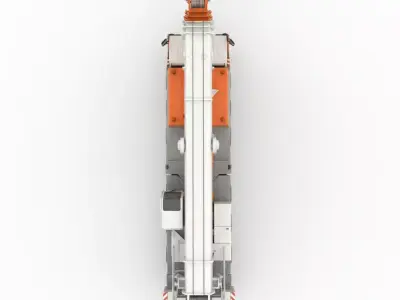 Mobile All Terrain Crane Low-poly 3D model