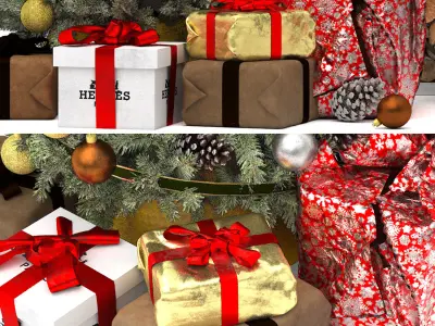 christmas tree with fireplace 3D model