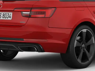 Audi A4 Avant 2019 Detailed Interior 3D model