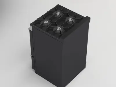 24-inch Freestanding Gas Range with Sealed Burners WFG500M4HS 3D model