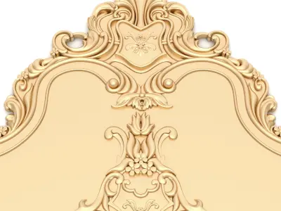 Bed Ornament Frame 1 - For CNC and Interior 3D model