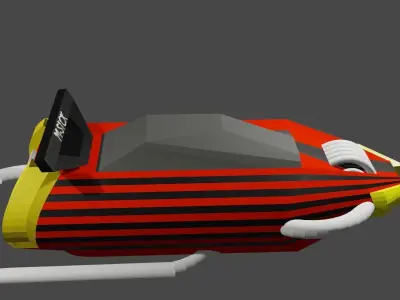 Submarine Car version M-S1CK Low-poly 3D model