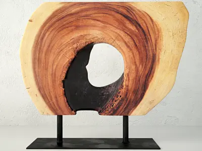 Wooden Decoration on Stand 3D model