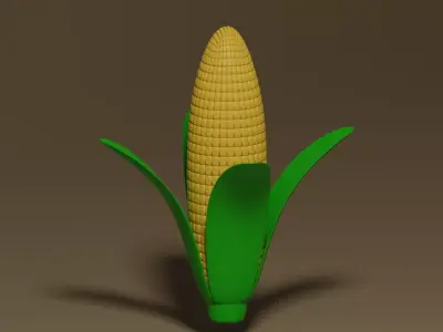 Cartoon Corn 3D model