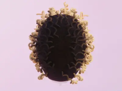 Wavy Dreads Inspired by Lil Durk Low-poly 3D model