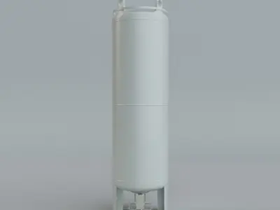 C02 vertical compression tank 3D model