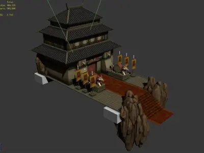Game Mountain Architecture - Basilica 03 3D model