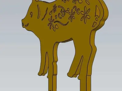 Wonderful Artificial Pig Home and Garden Outdoor Lawn Decor 3D model purchase