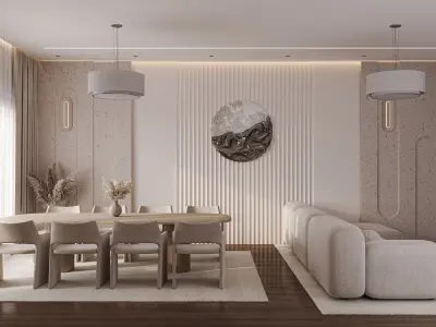 Living Room  Minimalism 3D model