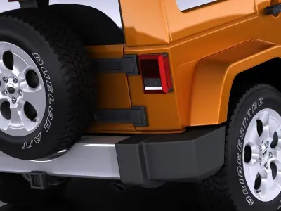 Jeep Wrangler Unlimited Sahara 2015 VRAY 3D model