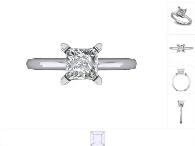 Women ring 3dm stl render detail 3D print model 30