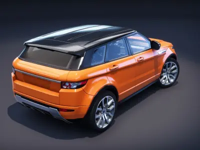 Realistic Car HD 01 Low-poly 3D model