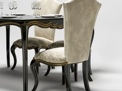 Dining Tables Set 02 3D model