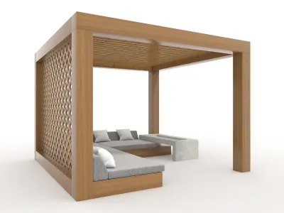 Poolside Cabana 12 3D model