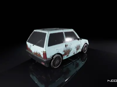 Abandoned Cars Vol1 Low-poly 3D model