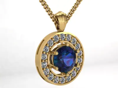 Luxury 3D Pendant Model with Stunning Design 3D print model