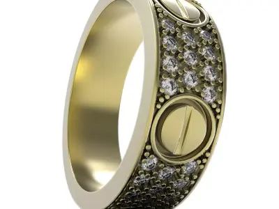  love ring with diamond   cod40 3D print model
