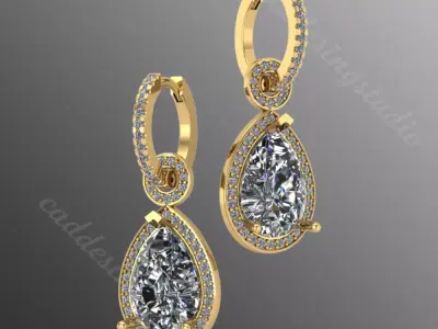 Earrings bi 23 3D print model