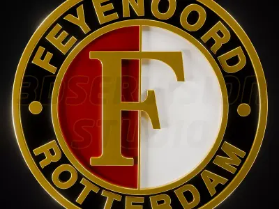 Feyenoord Rotterdam logo - Cinematic - 3D print 3D model