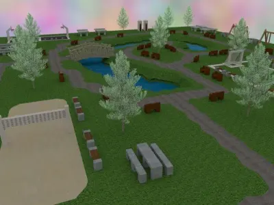 Blender 3D Model PARK very good quality  Free 3D model