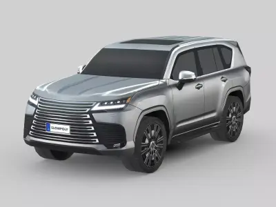 Lexus LX600 2022 Low-poly 3D model