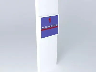 wtc street sign Free 3D model