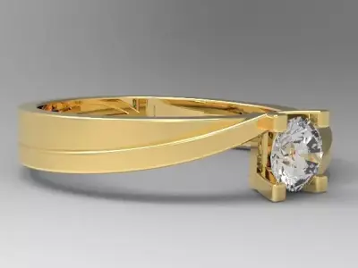 Solitaire Ring  3D print model