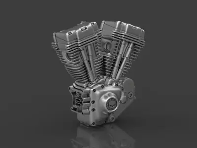 Harley motorcycle engine 3d model for 3d printing 3D print model 3D print model
