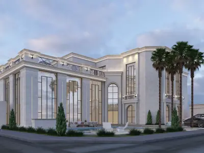 neo classic villa 3D model purchase