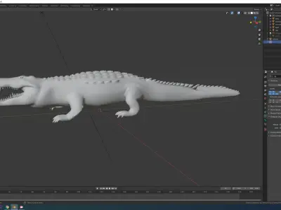 Aligator real measure 3D model